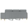 vidaXL 3-seater Sofa Light Grey Polyester 3-seater Rectangular Modern