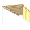 vidaXL Retractable Awning Yellow and White