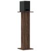 vidaXL Speaker Stands 2 pcs Brown Oak 11.8x11.8x37.4" Engineered Wood