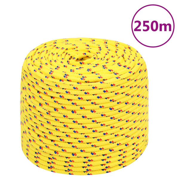 vidaXL Boat Rope Yellow 0.39 " 820.2 ' Polypropylene