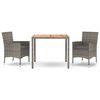 vidaXL Garden Dining Set Grey
