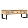 vidaXL Coffee Table Natural wood, Black Solid mango wood, Galvanized steel