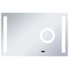 vidaXL Bathroom Mirror Silver Glass 39.4 x 23.6 in Bathroom Mirror