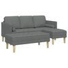 vidaXL Sofa Set 2 pcs Dark gray 173 x 131 x 67 cm fabric