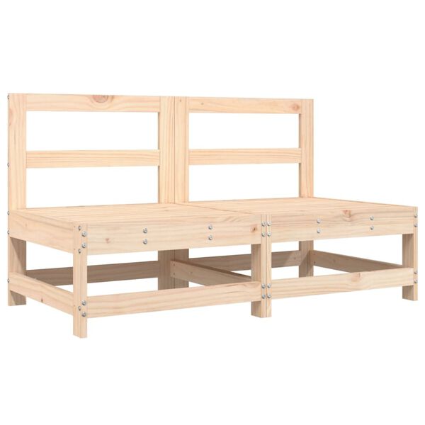 vidaXL Garden Lounge Set Natural Wood Solid Pine Wood, Plywood Large