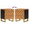 vidaXL Bedside Cabinet Set of 2 Brown and Black