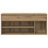 vidaXL Shoe Bench Artisan Oak Engineered Wood Medium Shoe Bench