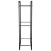 vidaXL Firewood Rack Matt Black 19.7"x11"x37" Steel