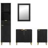 vidaXL Bathroom Furniture Set Black