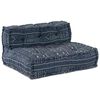 vidaXL Modular Sofa Indigo Print 27.56 x 27.56 x 22.05 in Fabric
