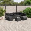 vidaXL Garden Sofa Set Black
