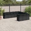 vidaXL Garden Sofa Set Black