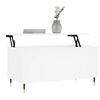 vidaXL Coffee Table White Engineered Wood 35.4 in x 17.5 in x 17.7 in