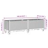 vidaXL Garden Planter with Wheels Black 63"x19.7"x21.3" PP