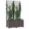 vidaXL Garden Planter Brown Polypropylene 31.5 in x 15.7 in x 53.5 in