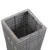 vidaXL Garden Raised Bed 11.8"x11.8"x31.5" Poly Rattan Gray