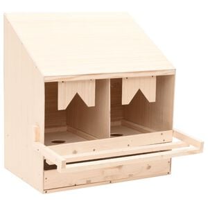 vidaXL Chicken Laying Nest Brown and natural wood color