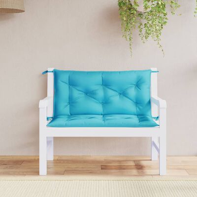 vidaXL Garden Bench Cushions 2pcs Turquoise 39.4"x19.7"x2.8" Fabric