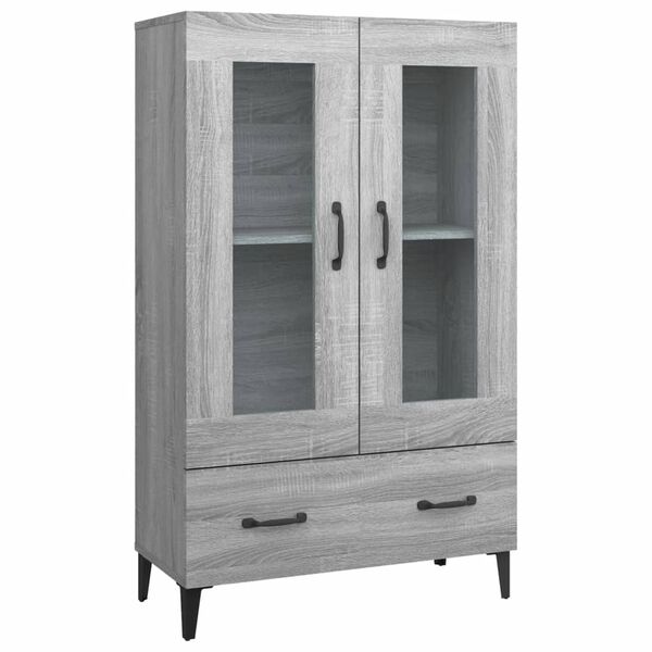 vidaXL Highboard Grey Sonoma Engineered wood Large Highboard