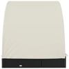 vidaXL Sunbed Black & Cream PE rattan, Powder-coated steel Double