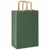 vidaXL Paper Bags 250 pcs with Handles Green 21x11x31 cm