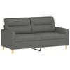 vidaXL 2-Seater Sofa Dark Grey Fabric (100% polyester), metal, textilene