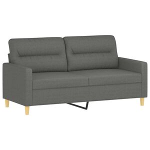 vidaXL 2-Seater Sofa Dark Grey Fabric (100% polyester), metal, textilene
