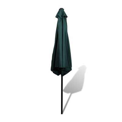 vidaXL Parasol Green 9.8' Steel Pole