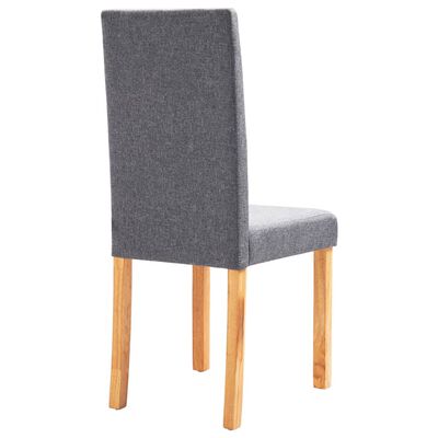 vidaXL Dining Chairs 2 pcs Light Gray Fabric