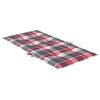 vidaXL Patio Lowback Chair Cushions 4 pcs Red Check Pattern 39.4x19.7x1.2" Oxford Fabric