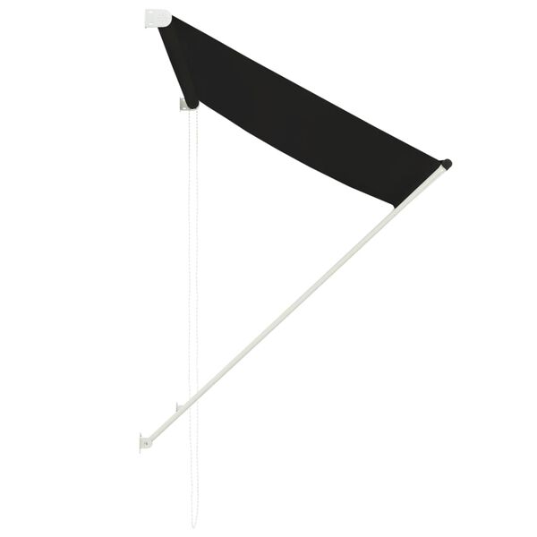 vidaXL Awning Anthracite Steel 39.4x59.1 in Retractable Awning