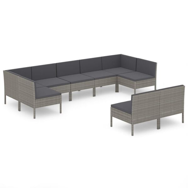 vidaXL Garden Lounge Set Grey