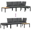vidaXL Garden Sofa Set Black, Anthracite