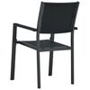 vidaXL Garden Dining Set Black Powder-coated Steel Large Light Weight
