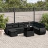 vidaXL Garden Sofa Set Black