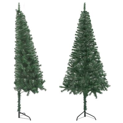 vidaXL Corner Artificial Christmas Tree Green 59.1" PVC