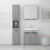 vidaXL Bathroom Furniture Set Gray Sonoma Engineered wood, glass Standard