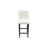 vidaXL Bar Stool Set of 6 Cream white PVC, Cotton, Polyester, Wooden legs