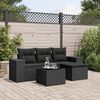 vidaXL Garden Sofa Set Black