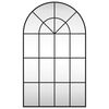vidaXL Wall Mirror Black Glass and powder-coated iron 23.6 x 39.4 in