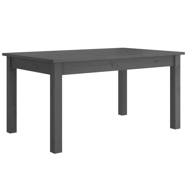 vidaXL Coffee Table Grey Solid pine wood Medium Durable Coffee Table