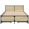 vidaXL Bed Frame Sonoma Oak Engineered wood Single Bed Bed Frame