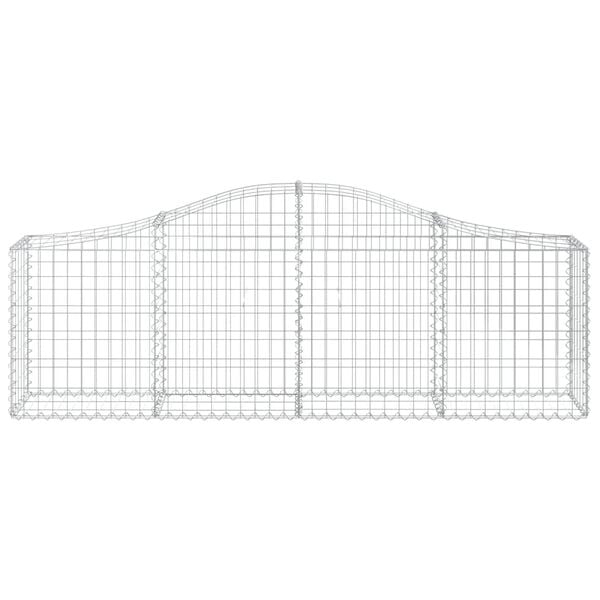 vidaXL Arched Gabion Baskets 8 pcs 78.7"x11.8"x23.6"/31.5" Galvanized Iron