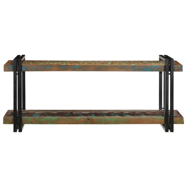 vidaXL Wall Shelf Multicolor Solid reclaimed wood and iron