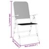 vidaXL Garden Dining Set Charcoal Expanded metal mesh Compact Foldable