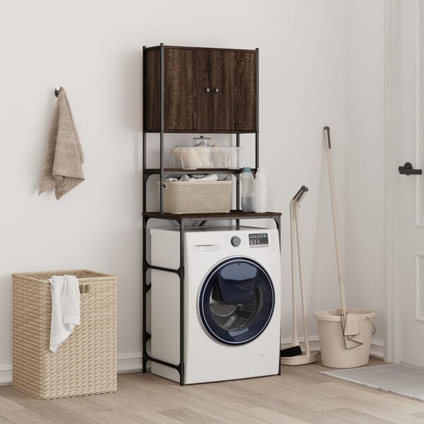 vidaXL Washing Machine Cabinet Brown Oak 26.8"x19.1"x76.4"