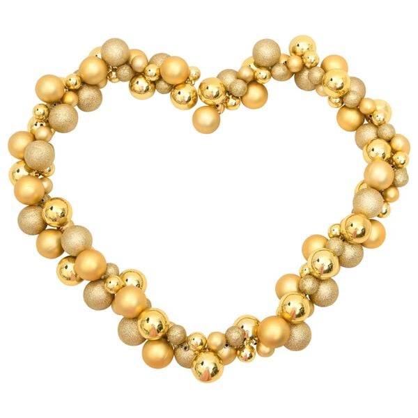 vidaXL Christmas Balls Garland Gold Polystyrene 68.9 in long