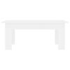 vidaXL Coffee Table White Engineered wood 39.4 x 23.6 x 16.5 in Sleek