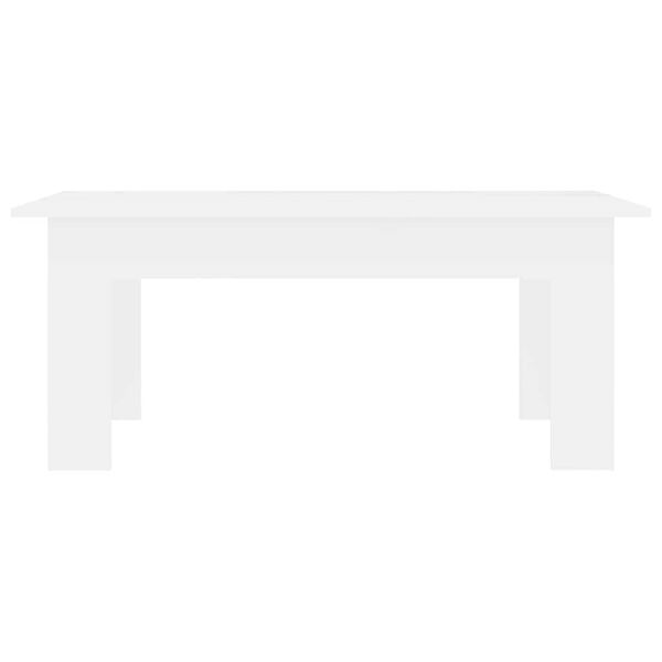 vidaXL Coffee Table White Engineered wood 39.4 x 23.6 x 16.5 in Sleek