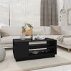 vidaXL Coffee Table Black Engineered Wood Medium Modern Coffee Table